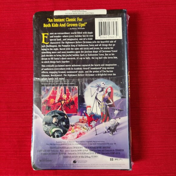 *FACTORY SEALED*  Nightmare Before Christmas VHS Tape Movie **NEW** - Picture 2 of 7